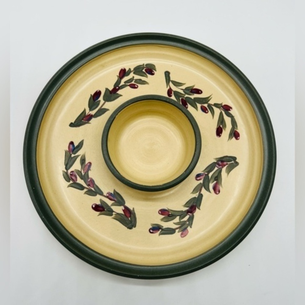 Christmas Olde Cape Cod Stoneware Vintage large 12” serving dish